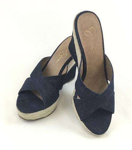 Jessica Simpson  Denim Wedge Sandals 9.5M