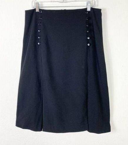 The Row M&J Collection Black Double Sailor Button Pencil Skirt Size 12