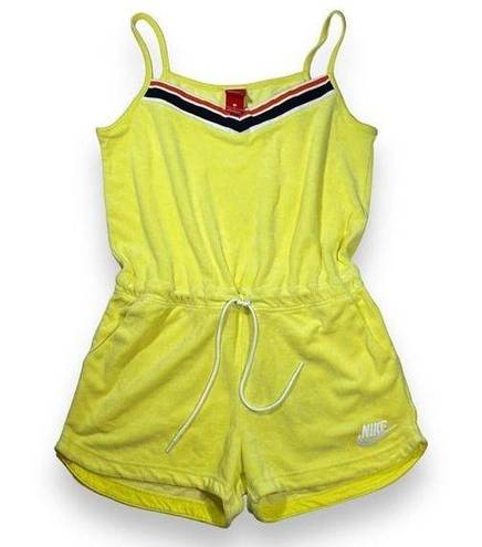 Nike  Terrycloth Romper Womens Large Yellow‎