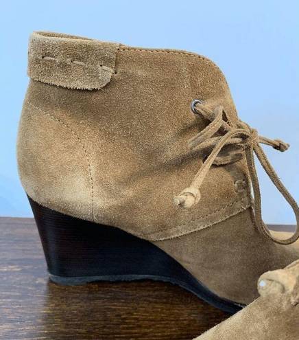 Via Spiga  Women's Suede Brown Wedge Ankle Boots Size 39