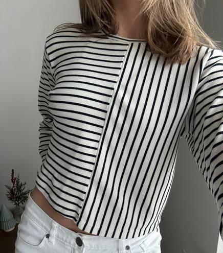 Treasure & Bond Cropped Striped Sweater