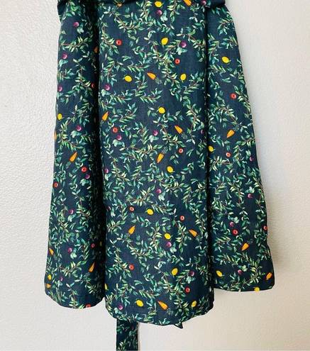 Hill House NWT  The Laura Shirt Dress in Midnight Garden Linen Floral Size Small