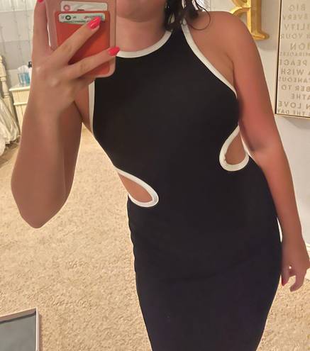 Amazon Black & White Midi Dress