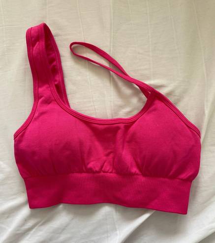 SheIn Athletic Hot Pink One Shoulder Set