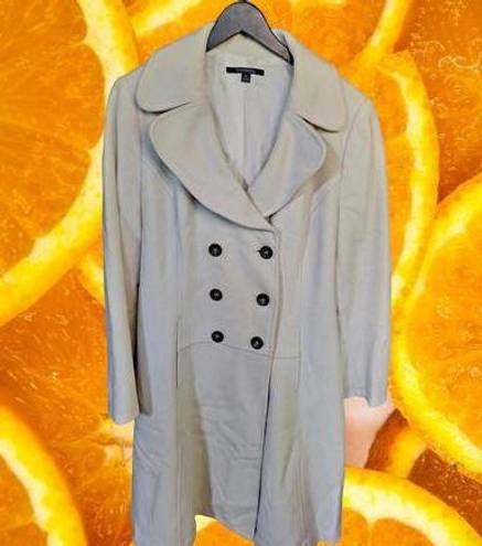 Chadwick's  White‎ Double Breasted Wool Blend Coat Size 14