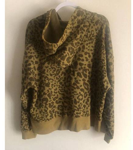 NWT - Joy Lab Green Leopard Print Full Zip Hoodie Size M