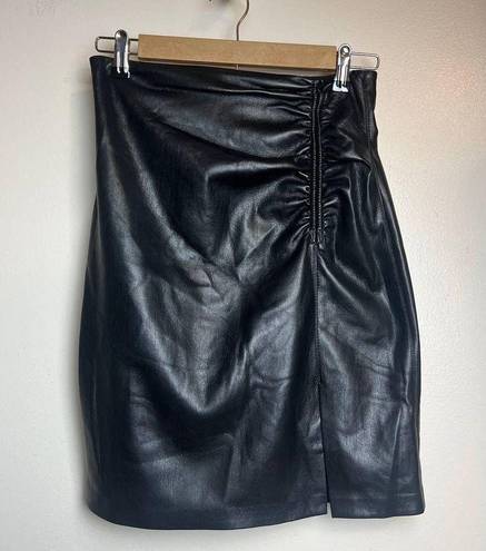 Nanushka Vegan Black Leather Skirt Sz. S