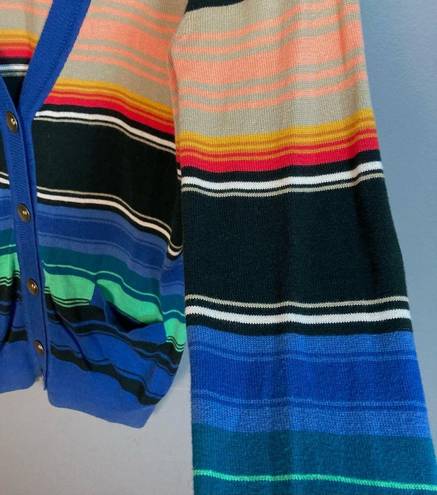 Quiksilver Quicksilver long cardigan sweater vintage colorful stripes women's size medium