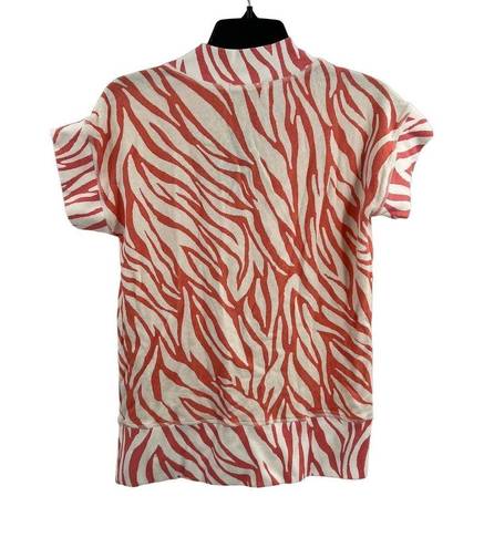 n:philanthropy  Tropical Abstract Coral Short Sleeve