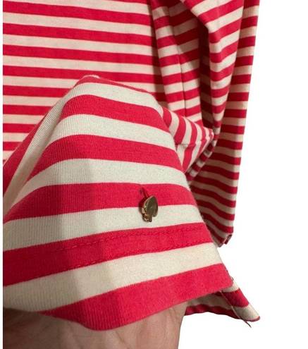 Kate Spade  New york Devon striped top pink white size Small