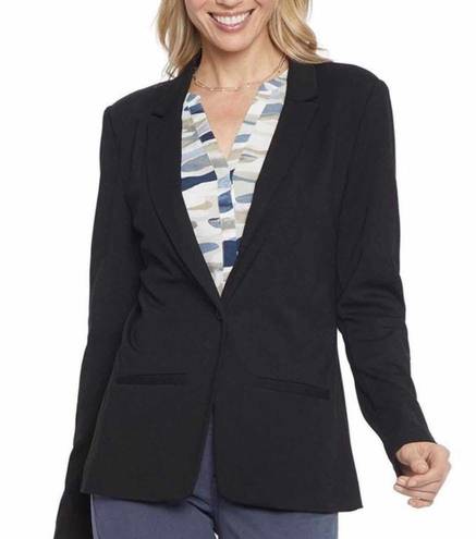 NYDJ  Ponte Casual Career Blazer Size Medium Black