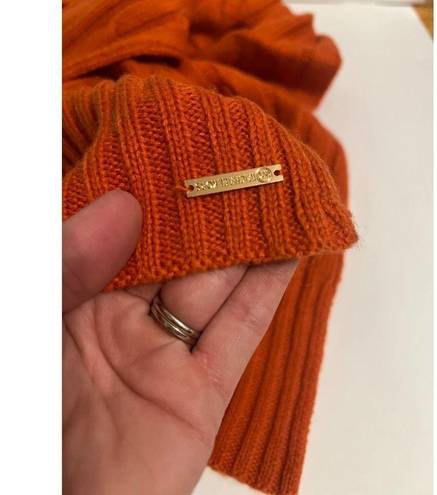 Michael Kors Michael by  Orange Cable Knit Scarf