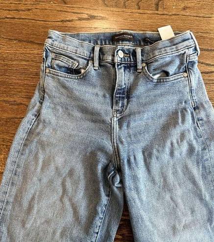 Banana Republic  High Rise Wide Leg Crop Cutoff Blue Jeans Size 24