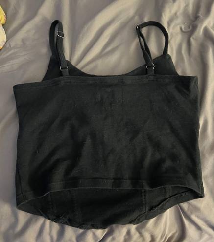 Hollister plain Black, Spaghetti Strap Crop