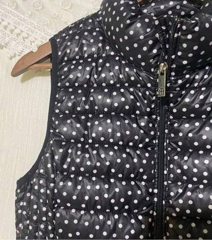 Tommy Hilfiger  Black & White Polka Dot Packable Puffer Vest XS