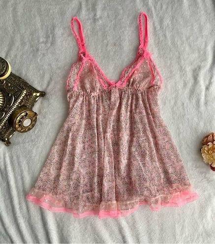 Victoria's Secret  pink coquette mesh babydoll