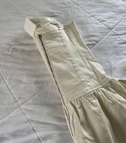 Oak + Fort  White Denim Maxi Dress 
