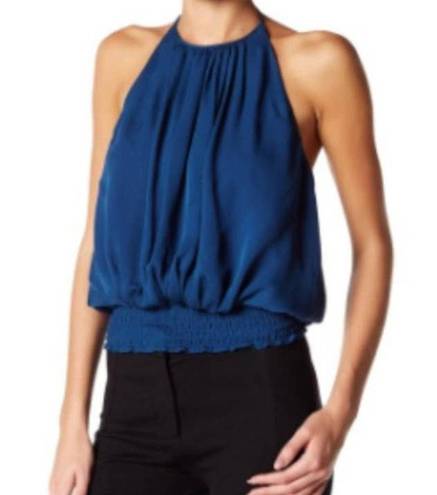 Rebecca Minkoff  Liza Silk Halter Tank Top Wine Medium