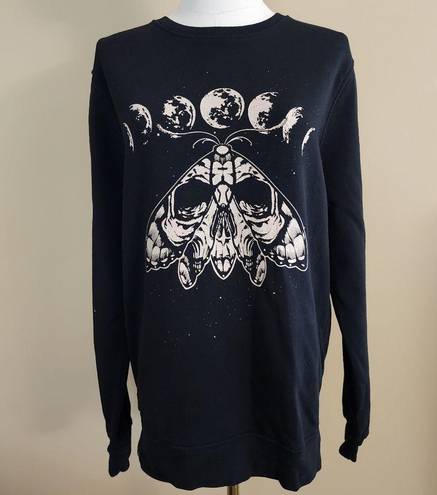 The Moon Black Phase Moth Sweater, Women's Small [NWOT!]