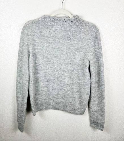 Juicy Couture  Gray Rhinestone Detail Mock Neck Sweater Size XS