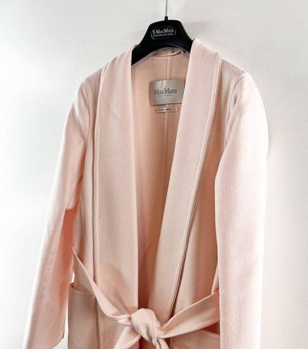 Max Mara  Wool Belted Long Trench Peacoat Baby Light Pink 8