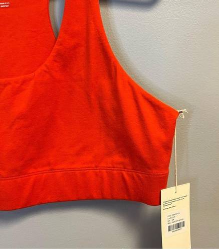 Mate the Label  Sports Bra Cherry Red Organic Stretch Sports Bra Sz 2X NWT