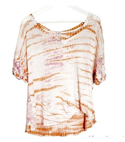 Young Fabulous and Broke  Womens‎ Multicolor Twister Tie Dye Linen T-Shirt Size S