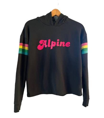 Pepe Jeans ANTHROPOLOGIE Alpine Back When Hoodie Sweatshirt Black Cotton Retro-chic XS EUC