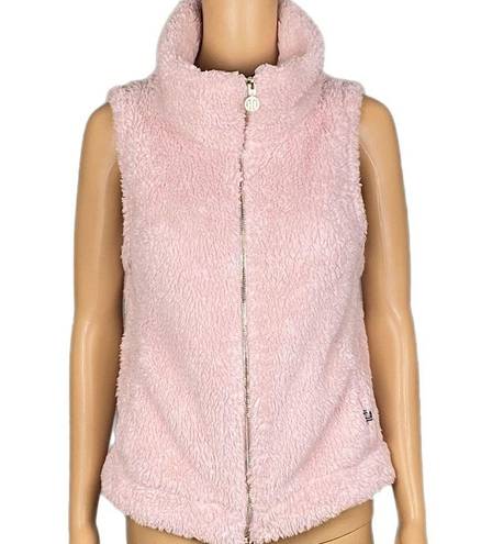 Tommy Hilfiger  pink, soft and cozy Sherpa fleece vest w/pockets. Size Small. EUC