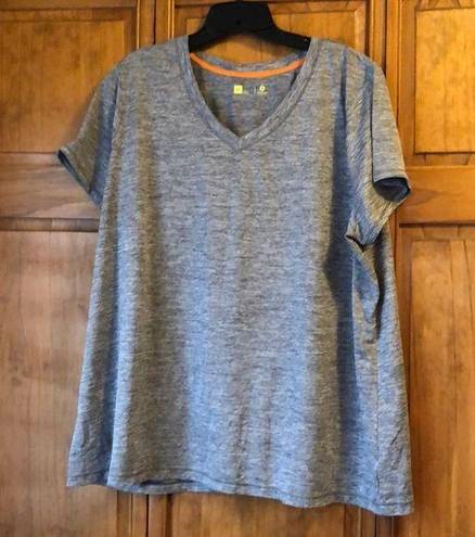 Xersion  Grey Heathered Short Sleeve Dri Fit Tee 2X