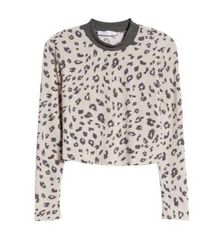 All in Favor  Womens Multicolor Leopard Print Mock Neck Top