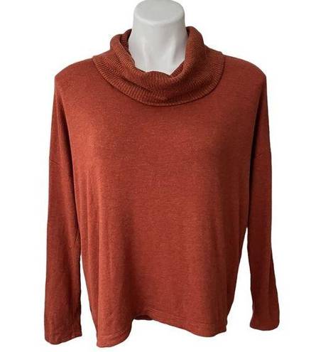 Lou & grey  Super Soft Cowl Neck Sweater, Rust