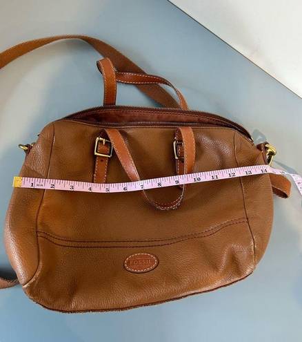 Fossil  womens brown leather purse shoulder bag crossbody strap