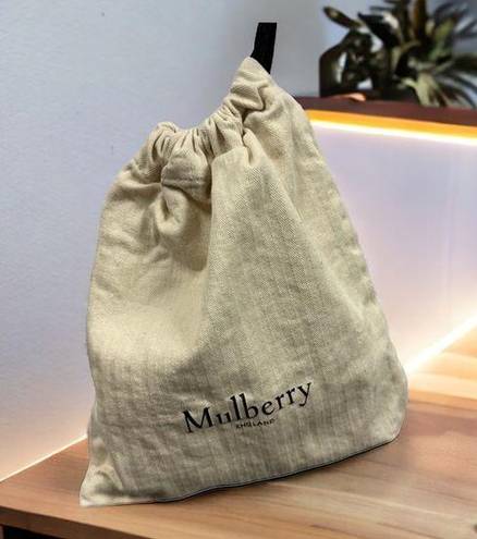 Mulberry  England Soft Lined Cream Dustbag 9.5 x10.5 Inch Drawstring Cinch Bag