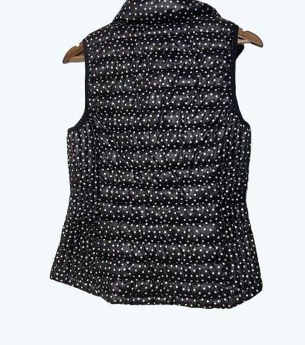 Tommy Hilfiger  Black & White Polka Dot Packable Puffer Vest XS