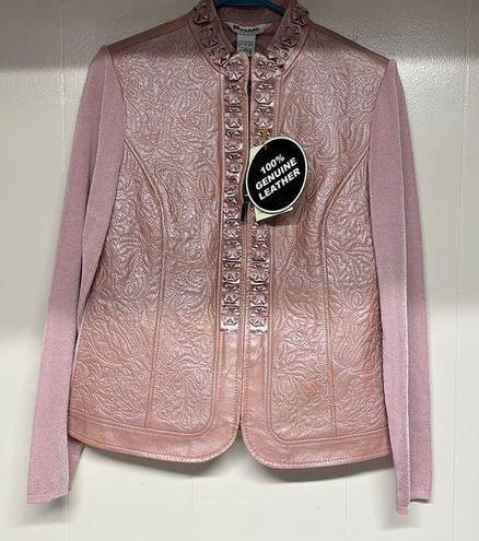 Peter Nygard NWT Vintage Nygard Dusty Rise Quilted Leather and Rayon Barbie Jacket