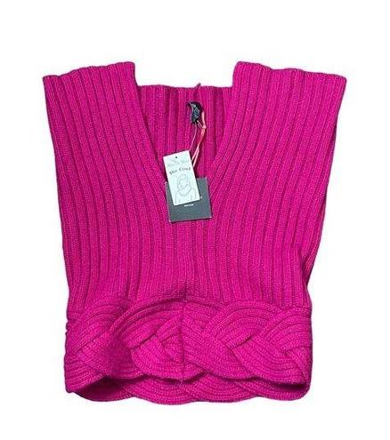 Cynthia Rowley  The Cowl Scarf One Size Pink Womens Cable Knit