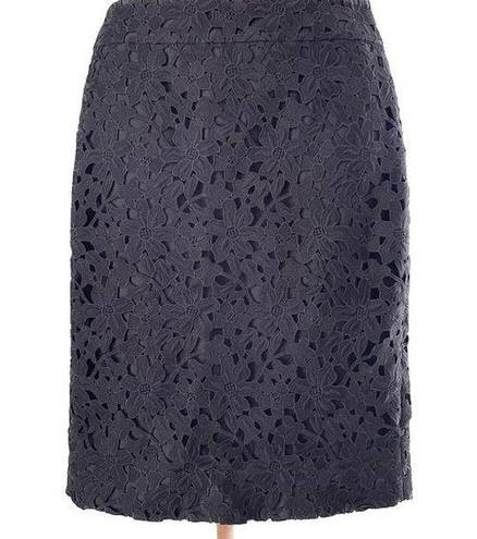 Kate Spade  NEW YORK Black Lace Skirt Size 0 Pencil Skirt