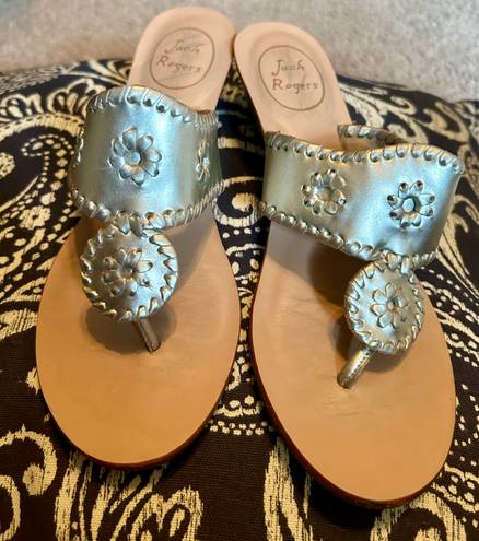 Jack Rogers Platinum Wedges