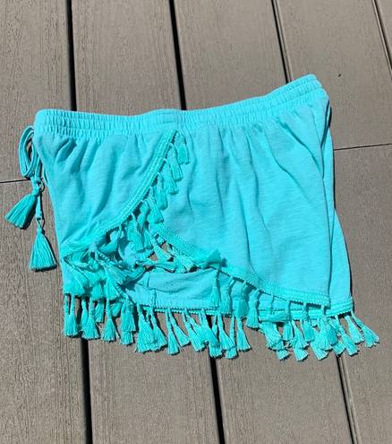 Victoria's Secret Victoria Secret Shorts Aquamarine Mint Green Tasseled Beach Womens S M