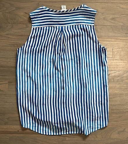 Tommy Bahama  Striped Silk Front Tie Tank. Size XS. Blue and white