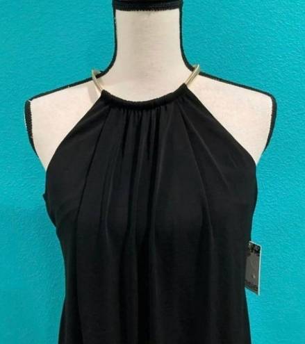 Kensie New with tags  black draped snake chain halter dress in size 2