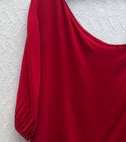 Audrey 3+1  One Shoulder Red Dress