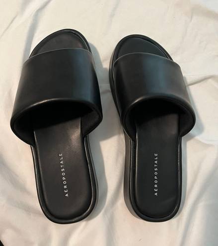 Aeropostale Platform Leather Sandals