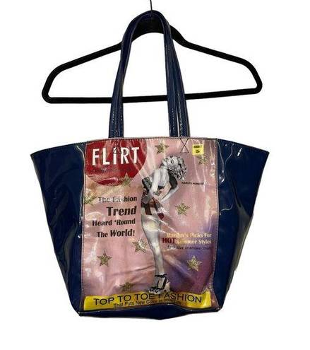 Marilyn Monroe  Blue Graohic Tote Bag