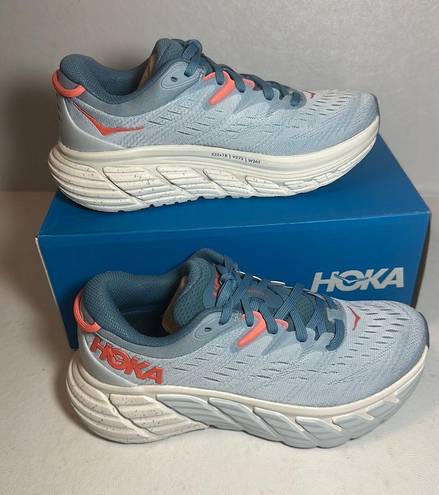 Hoka Gaviota 4 Women's Everyday Running Shoe - Blue Fog / Plein Air 