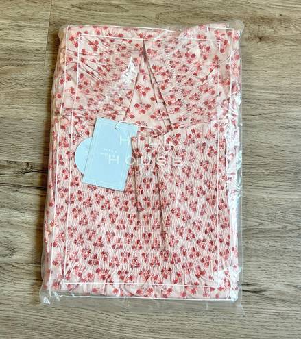 Hill House  The Ellie Nap Dress in Pink Spaced Floral Cotton Lawn Size XXL NWT