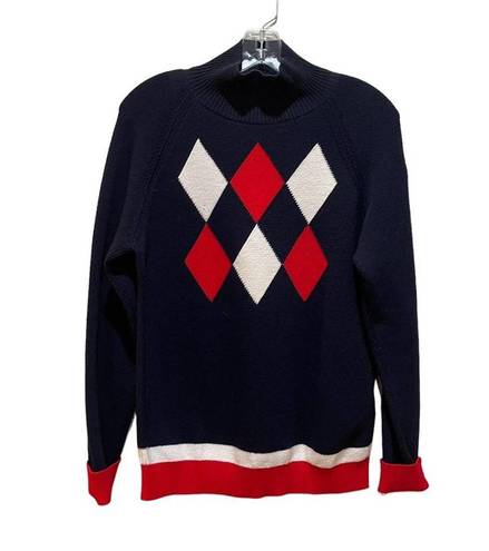 Moncler  Maglione Argyle Sweater Dark Blue