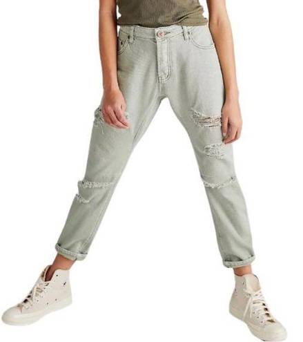 One Teaspoon  Free People Collab Faded Khaki Saints Boyfriend Jeans Size 26 NEW