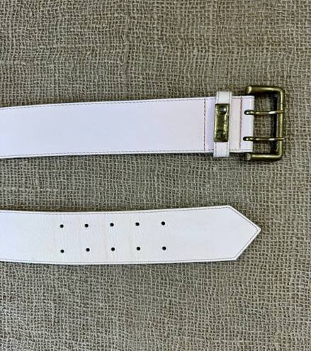 Vintage Light Pastel Pink Wide Leather Belt Size Medium 29 1/2